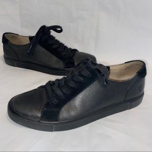 Frye low leather sneakers lace up leather